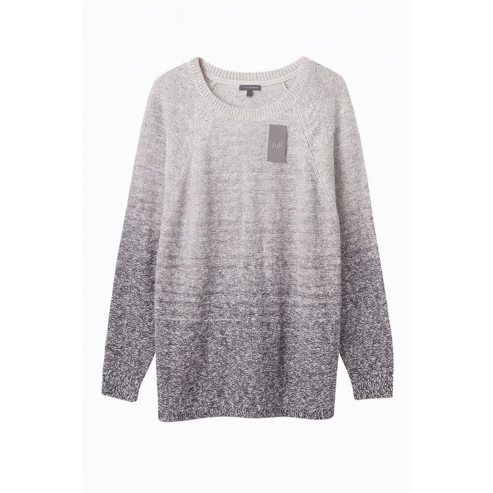 Pure Jill‎ Crew Neck Sweater Women's Size Large Purple Ombre Cotton Blend
